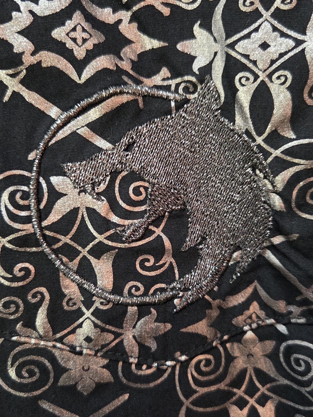 The Witcher Season 3  Hot Topic Metallic Icons XL Button Front Filigree Shirt